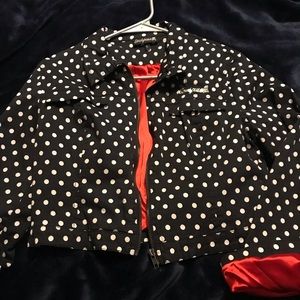 polkadot crop jacket